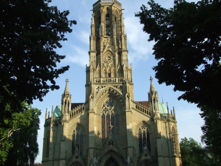 The Protestant Church of St John (German: Johanneskirche) in Stuttgart was built in the Gothic Revival style from 1864 to 1876. It lies on a peninsula of the Feuersee.